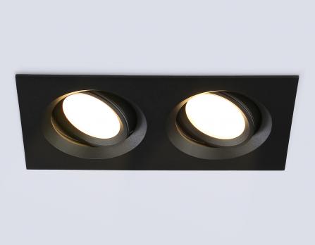 Светильник встраиваемый поворотный TN1146/2 BK черный IP44 GU5.3/2 180*95*38 Ambrella light