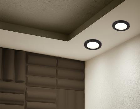 Светильник встраиваемый TN6632 BK черный IP44 GX53 D100*60 Ambrella light