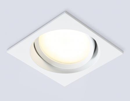 Светильник встраиваемый поворотный TN6655 WH белый IP44 GX53 110*110*48 Ambrella light