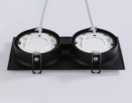 Светильник встраиваемый поворотный TN52235/2 BK черный IP20 GX53/2 220*110*44 Ambrella light