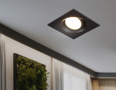 Светильник встраиваемый поворотный TN102744 BK черный IP20 GU5.3 95*95*25 Ambrella light