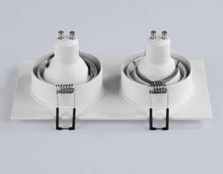 Светильник встраиваемый поворотный TN102745/2 WH белый IP20 GU5.3/2 180*95*25 Ambrella light