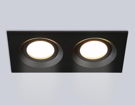 Светильник встраиваемый поворотный TN102746/2 BK черный IP20 GU5.3/2 180*95*25 Ambrella light