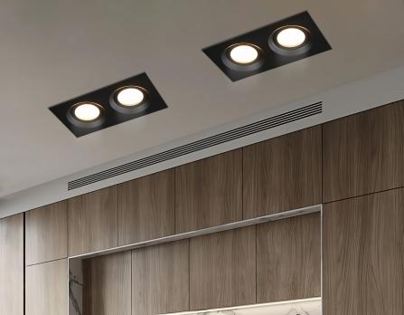 Светильник встраиваемый поворотный TN102746/2 BK черный IP20 GU5.3/2 180*95*25 Ambrella light