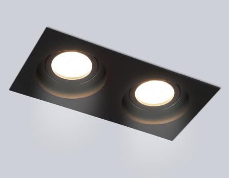 Светильник встраиваемый поворотный TN102760/2 BK черный IP20 GU5.3/2 200*100*32 Ambrella light
