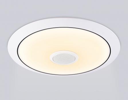 Музыкальный светодиодный светильник с подсветкой RGB FZ710 WH белый IP20 40W 3000-6500K+RGB Music 370*56 (ПДУ ИК) Ambrella light