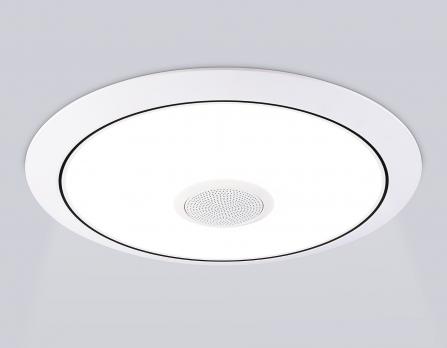 Музыкальный светодиодный светильник с подсветкой RGB FZ720 WH белый IP20 52W 3000-6500K+RGB Music 450*65 (ПДУ ИК) Ambrella light