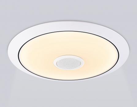 Музыкальный светодиодный светильник с подсветкой RGB FZ720 WH белый IP20 52W 3000-6500K+RGB Music 450*65 (ПДУ ИК) Ambrella light