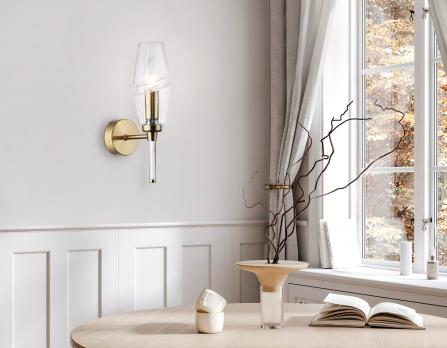 Светильник настенный LH55204 BS/CL латунь/прозрачный E14 max 40W 150*80*280 Ambrella light