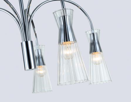 Светильник на штанге LH55651/5 СH/CL хром/прозрачный E14*5 max 40W D600*440 Ambrella light