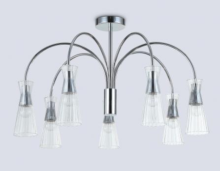 Светильник на штанге LH55653/7 СH/CL хром/прозрачный E14*7 max 40W D745*460 Ambrella light