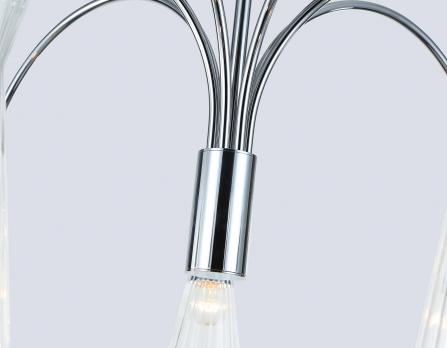 Светильник на штанге LH55653/7 СH/CL хром/прозрачный E14*7 max 40W D745*460 Ambrella light