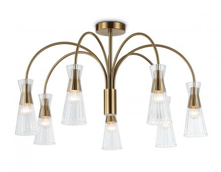 Светильник на штанге LH55703/7 BS/CL латунь/прозрачный E14*7 max 40W D745*460 Ambrella light