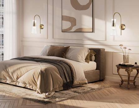 Светильник настенный LH55705 BS/CL латунь/прозрачный E14 max 40W 220*90*300 Ambrella light
