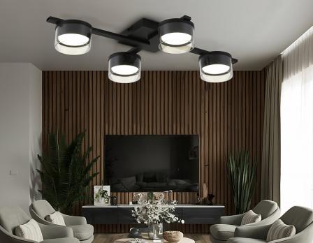 Светильник потолочный FL51665/4 BK/CL черный/прозрачный GX53/4 547*330*105 Ambrella light