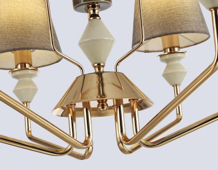 Светильник подвесной LH75401/6 GD/GR золото/серый E14*6 max 40W D700*1260 Ambrella light
