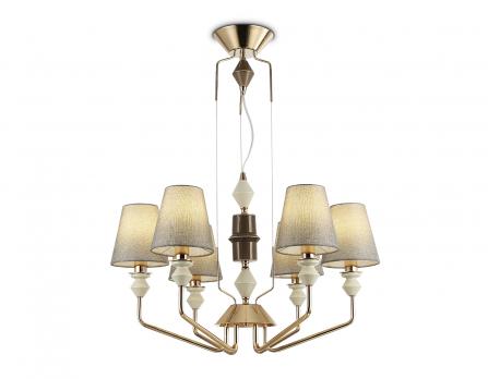 Светильник подвесной LH75401/6 GD/GR золото/серый E14*6 max 40W D700*1260 Ambrella light