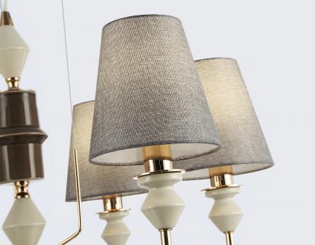Светильник подвесной LH75401/6 GD/GR золото/серый E14*6 max 40W D700*1260 Ambrella light