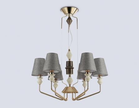 Светильник подвесной LH75401/6 GD/GR золото/серый E14*6 max 40W D700*1260 Ambrella light