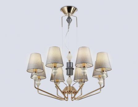 Светильник подвесной LH75403/8 GD/GR золото/серый E14*8 max 40W D815*1260 Ambrella light