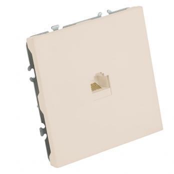 Розетка компьютерная 1-местная RJ-45 (механизм), серия Эмили, RST00-5117-08, кашемир, soft touch