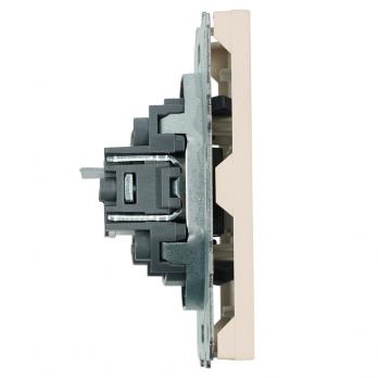 Розетка компьютерная 1-местная RJ-45 (механизм), серия Эмили, RST00-5117-08, кашемир, soft touch
