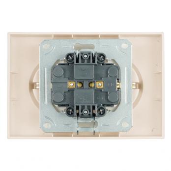 Розетка 2-местная с защитной шторкой, STEKKER, с/з, 250В, 16А, серия Эмили, RST16-5114-08, кашемир, soft touch