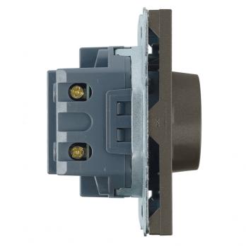 Выключатель диммирующий (механизм), STEKKER, 250В, 500W, серия Эмили, RSW10-5106-09, антрацит, soft touch