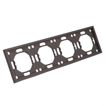 Рамка STEKKER, PFR00-5004-09 4-местная, серия Эмили, антрацит, soft touch