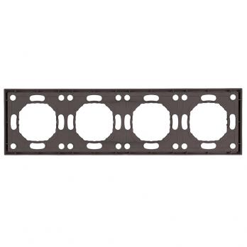 Рамка STEKKER, PFR00-5004-09 4-местная, серия Эмили, антрацит, soft touch