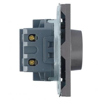 Выключатель диммирующий (механизм), STEKKER, 250В, 500W, серия Эмили, RSW10-5106-10, платиново-серый, soft touch