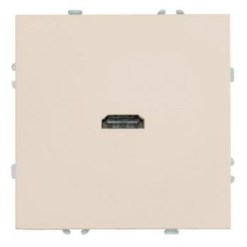 Розетка HDMI 2.0 Type A (механизм), STEKKER, серия Эмили, RST00-5118-08, кашемир, soft touch