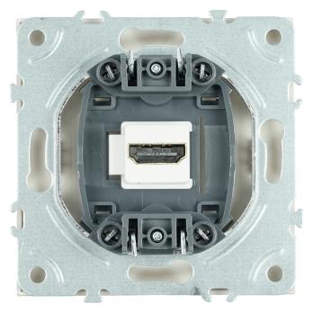 Розетка HDMI 2.0 Type A (механизм), STEKKER, серия Эмили, RST00-5118-08, кашемир, soft touch