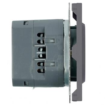 Розетка 1-местная з/ш с/з 16А + USB + Type C (механизм), Stekker, 250В, 20W, серия Эмили, платиново-серый, soft-touch, RST16-5119-10