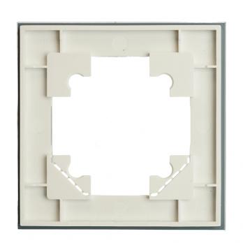 Рамка 1-местная для сенсорных механизмов, подсветки, стекло, STEKKER, GFR00-7001-01S, серия Катрин, белый