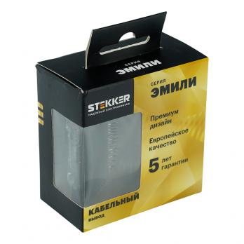 Кабельный вывод (механизм), STEKKER, серия Эмили, RST00-5119-09, антрацит, soft touch