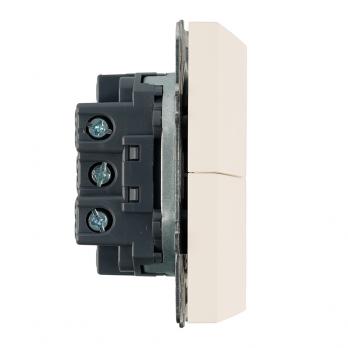 Выключатель 2-кл.самовозвр. (механизм), STEKKER, 250В, 10А, серия Эмили, RSW10-5113-08, кашемир, soft touch