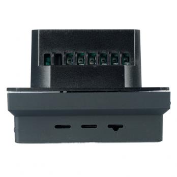 Терморегулятор Wi-Fi (механизм), STEKKER, 250В, 3500Вт, серия Эмили, RSW00-5119-05, черный уголь, soft touch