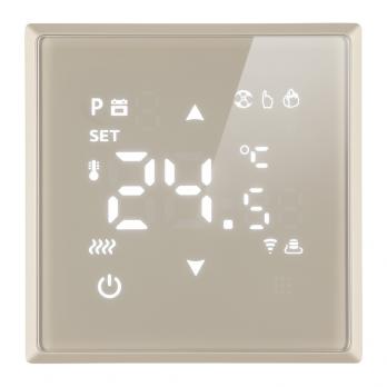 Терморегулятор Wi-Fi (механизм), STEKKER, 250В, 3500Вт, серия Эмили, RSW00-5119-08, кашемир, soft touch