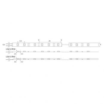 Светодиодная LED лента Feron LS613, 120SMD(2835)/m 9.6W/m 12V 5m 4000К