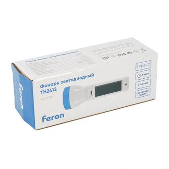 Фонарь ручной Feron TH2412 с солнечной батареей TYPE-C