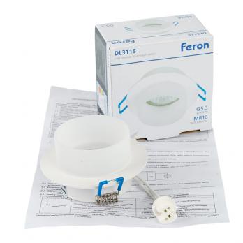 Светильник встраиваемый Feron DL3115 потолочный MR16 G5.3 белый