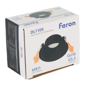 Светильник встраиваемый Feron DL1100 потолочный MR11 G5.3, GU10 черный