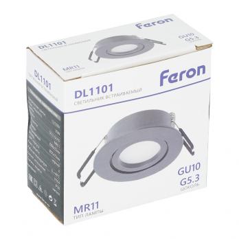Светильник встраиваемый Feron DL1101 потолочный MR11 G5.3, GU10 черный
