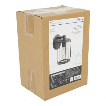 Светильник садово-парковый Feron PL791  на стену вниз 40W 220-240V E27, черный