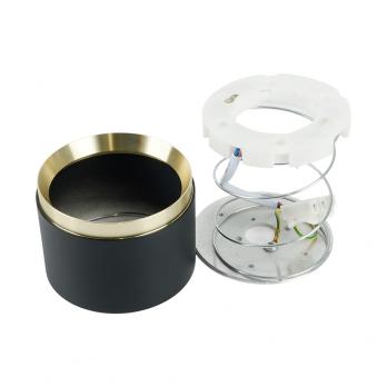 Светильник потолочный Feron Barrel DUET HL459 12W, 230V,GX53, черный + золото IP20