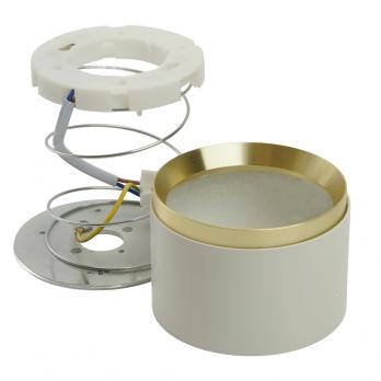 Светильник потолочный Feron Barrel DUET HL459  12W, 230V,GX53, белый + золото IP20
