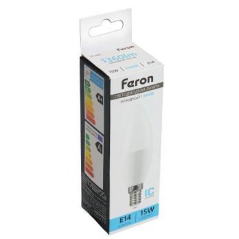 Лампа светодиодная Feron LB-980 Свеча E14 15W 175-265V 6400K