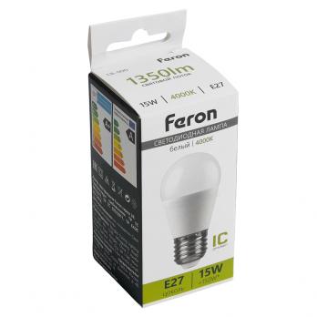 Лампа светодиодная Feron LB-990 Шарик E27 15W 175-265V 4000K