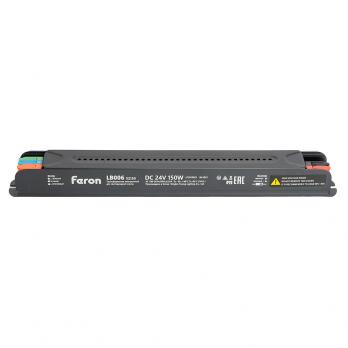 Трансформатор  для светодиодной ленты с диммированием 150W 24V IP20 , клипсы, LB006